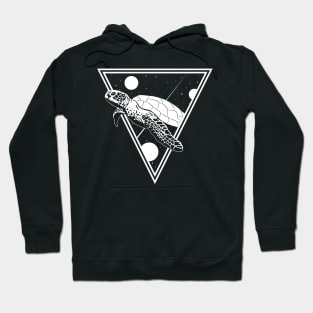 Space Turtle White Hoodie